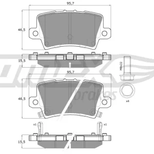 Top-Seller TOMEX Brakes TX 14-53 - Bremsbelagsatz, Scheibenbremse